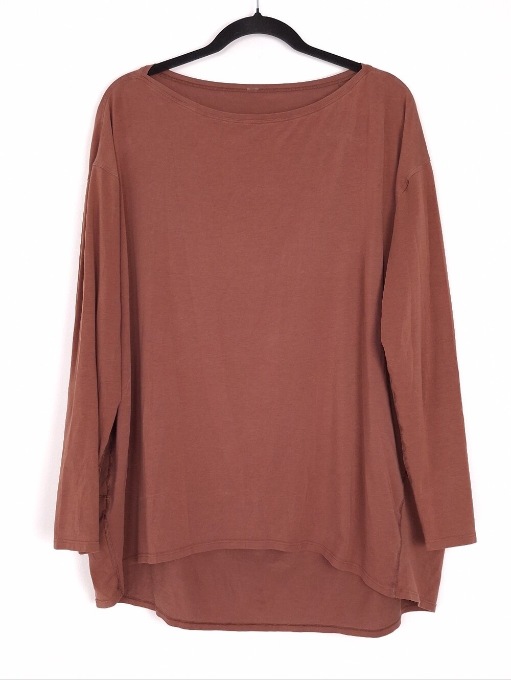 Lululemon Back In Action Long Sleeve Rustic Clay pima cotton lightweight brown